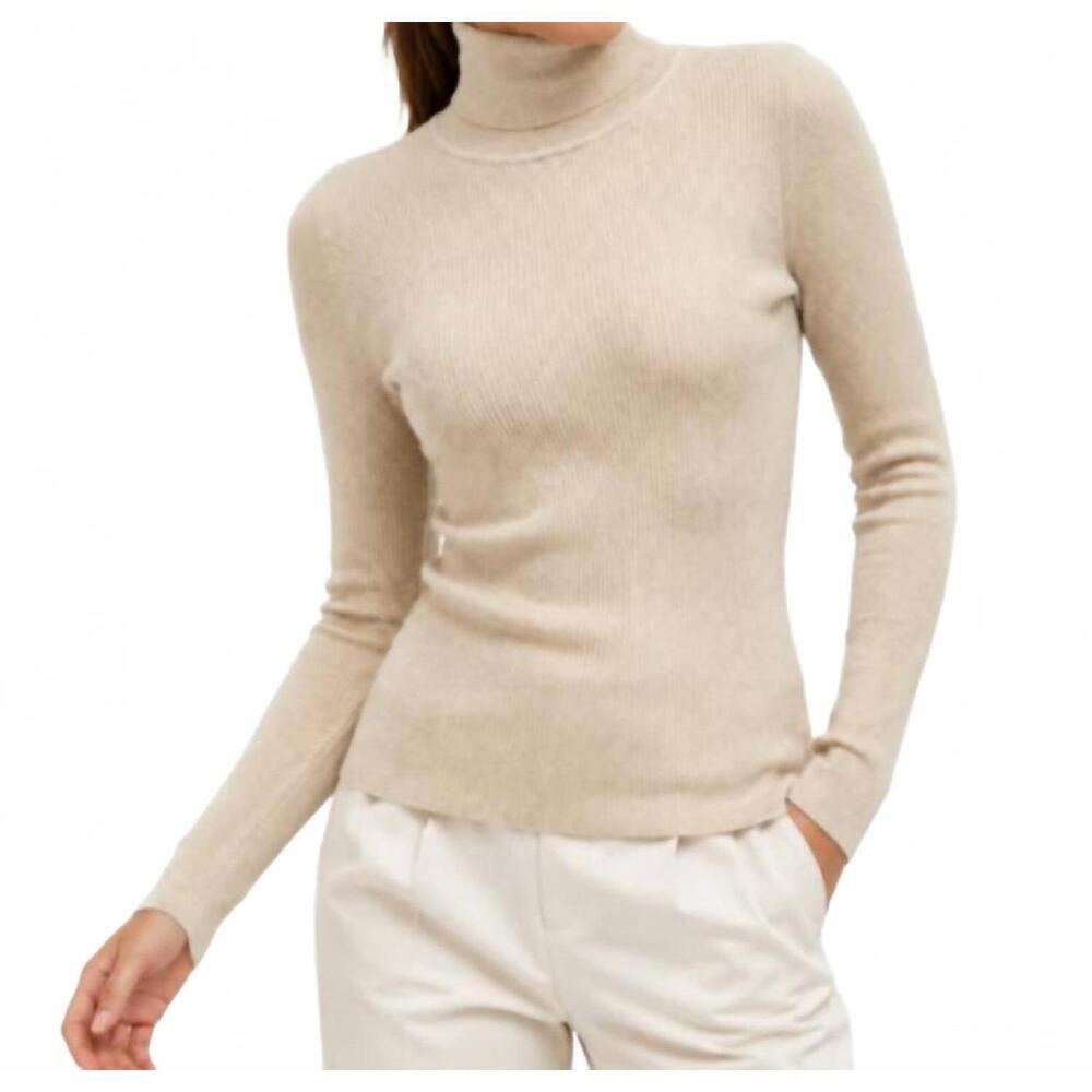 NEW THE ATHLETIC SIDE OF US women's osa's turtleneck sweater – ribbed sustainabl